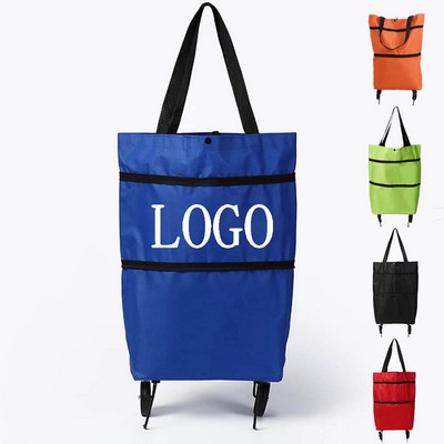 Rolling Collapsible Grocery Tote Cart