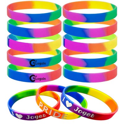 Pride Wristbands LGBT Lesbian Rainbow Silicone Sports