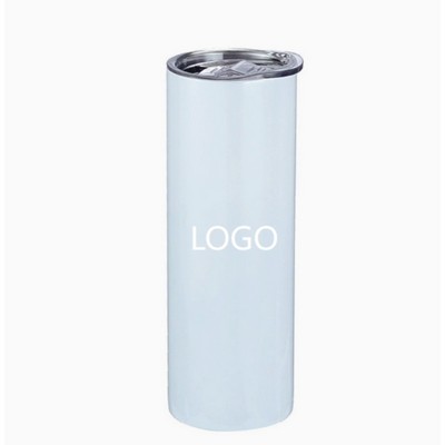 20Oz Double Wall Vacuum Insulated Stainless Steel Tumbler W/ Lid & Straw