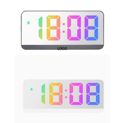LED Large Character Colorful Electronic Alarm Clock