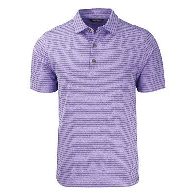 Cutter and Buck Forge Eco Heather Stripe Stretch Recycled Polo