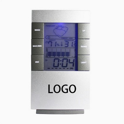 Indoor LCD Backlit Weather Forecast Alarm Clock