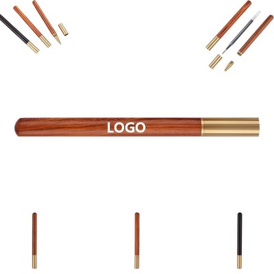 Luxury Rosewood Signature Pen With Brass Accents