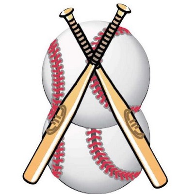 Baseballs & Bats Maxi Magnet (6 Square Inch)
