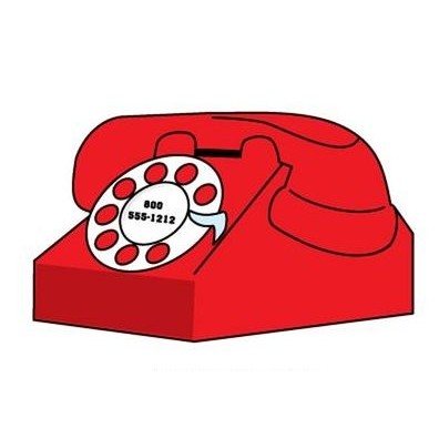 Rotary Dial Telephone Promotional Magnet w/ Strip Magnet (8 Square Inch)