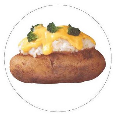 Baked Potato Round Badge w/ Bar Pin (2 1/2")