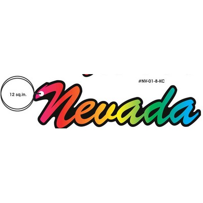 Nevada Key Chain w/Clear Mirrored Back (12 Square Inch)
