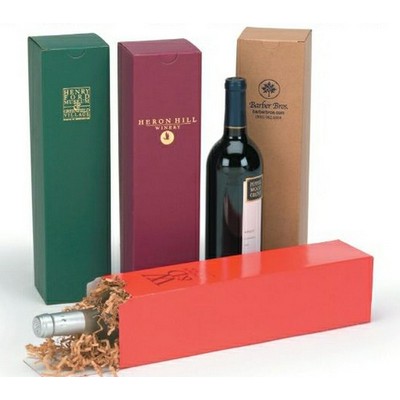 White Gloss Folding Wine Box (3 1/2"x 3 1/2"x 13 1/2)