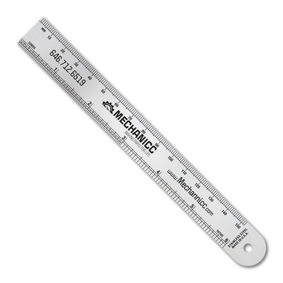 6.75" x 0.75" Stainless Steel Ruler w/ mm over 32nds & 16ths