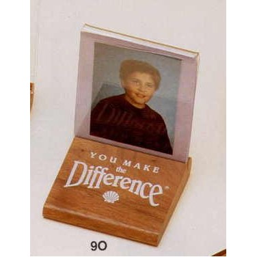 3"x3" Walnut Desk Photo Frame (9o)
