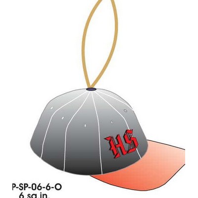 Baseball Cap Ornament w/ Black Back (6 Square Inch)