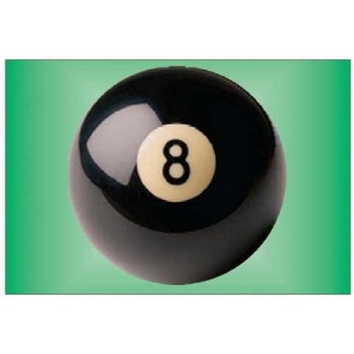 8 Ball Rectangle Badge w/ Bar Pin (2"x3")