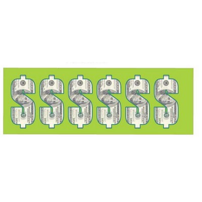 Dollar Sign $100 Bill Panoramic Metal Photo Magnet (1.625"x4.625")
