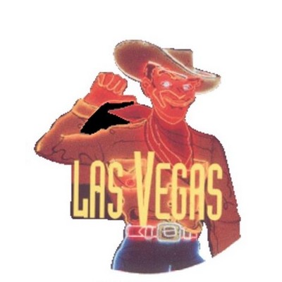 Vegas Vic Neon Cowboy Maxi Magnet (12 Square Inch)