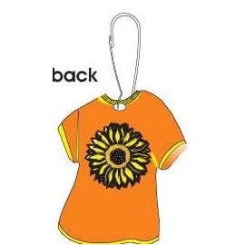 Sunflower T-Shirt Zipper Pull