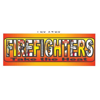 Fireman Slogan Panoramic Metal Photo Magnet (1 5/8"x4 5/8")