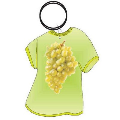 Green Grapes T Shirt Executive Key Chain w/Mirrored Back (4 Square Inch)