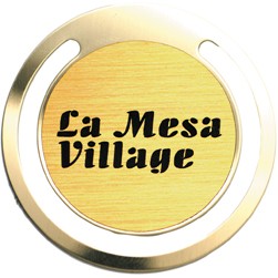 The Avid Reader Round Gold Finished Bookmark