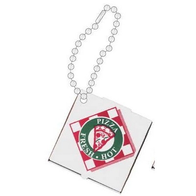 Pizza Box Promotional Key Chain w/ Black Back (8 Square Inch)
