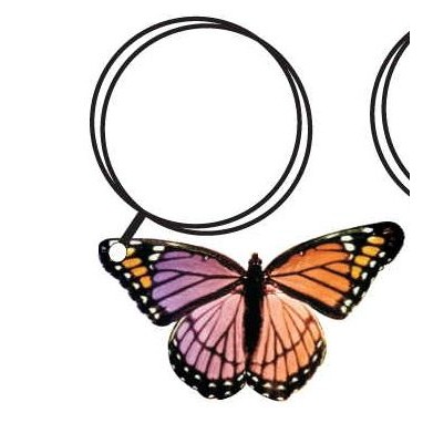 Purple & Pink Butterfly Keychain w/Mirror Back (4 Square Inch)