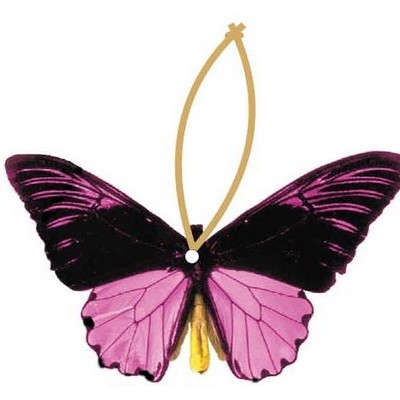 Black & Purple Butterfly Promotional Ornament w/ Black Back (12 Square Inch)