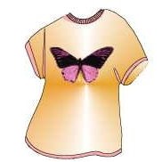 Black & Purple Butterfly T-Shirt Lapel Pin