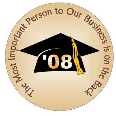 Graduation Cap Photo Hand Mirror (2½" Diameter)