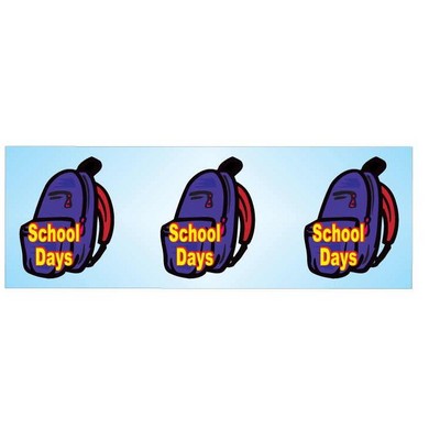 School Days Backpack Panoramic Metal Photo Magnet