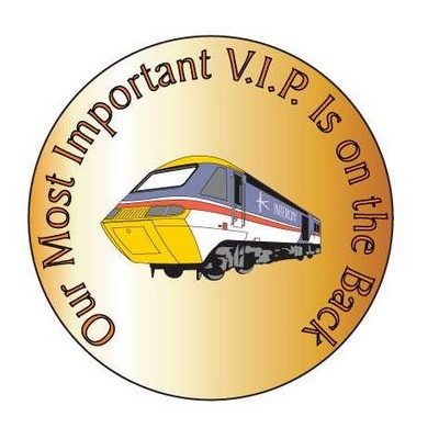 Modern Train Round Hand Mirror (2½" Diameter)