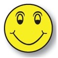 6" Happy Face Windshield Decals - Yellow/Black
