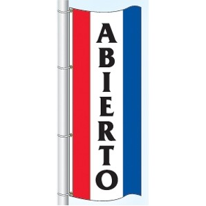 Single Faced Stock Message Interceptor® Drape Flag (Abierto)