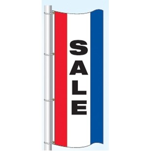 Double Faced Stock Message Interceptor® Drape Flag (Sale) (3' x 8')
