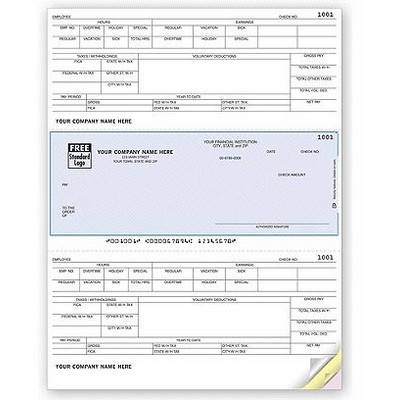 Laser Payroll Middle Checks - 1 Part