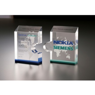 2 Piece Lucite Embedment Puzzle Award