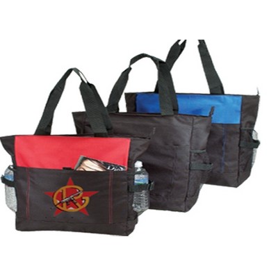 Deluxe Zipper Tote Bag (18"x15 1/2")