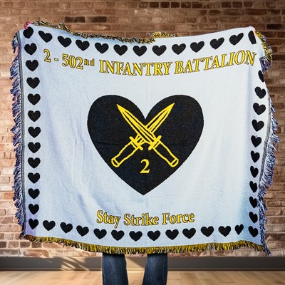 Custom 2.5-Layer CottonWeave™ Throw Blanket, USA-made. Size M (40"x 52")