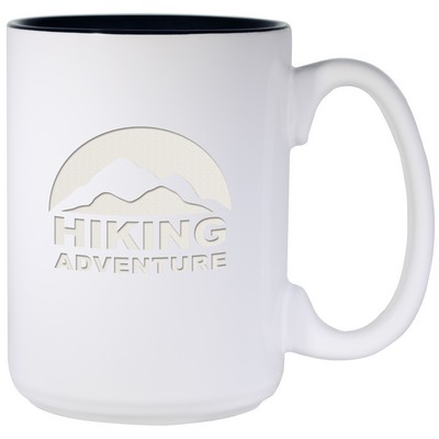 White Two-Tone Paul Bunyan Mug (15 Oz., Black Inside)