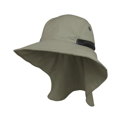 Juniper Men's Nylon Wide Brim Flap Cap