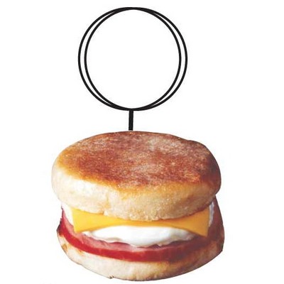 Breakfast Sandwich Executive Key Chain w/Mirrored Back (10 Square Inch)