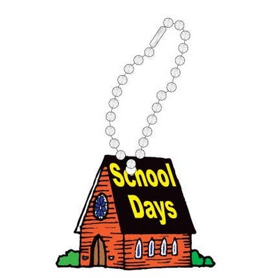 School Days House Promotional Key Chain w/ Black Back (10 Square Inch)