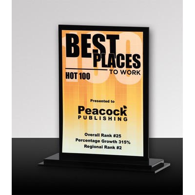 CINCH: Economy Rectangle Acrylic & Metal Desk Award (6½" x 7-1/8")