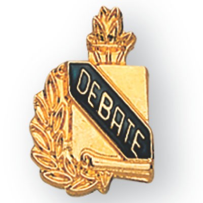 Enameled & Epoxy Domed Scholastic Debate Award Pin
