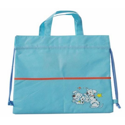 Blue Square Non-Woven Shopping Bag