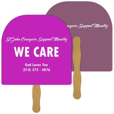 Round Top Fast Hand Fan (2 Sides) 1 Day