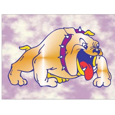 Bulldog Mascot Metal Photo Magnet (2 1/2"x2 1/2")