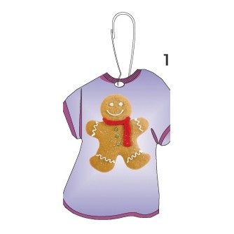 Gingerbread Man T-Shirt Zipper Pull