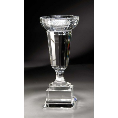 Uriah Cup Optic Crystal Trophy Award (4"x 11½")