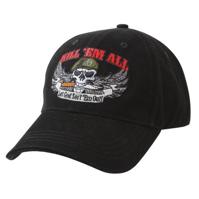 Deluxe Military Kill 'Em All Low Profile Insignia Cap