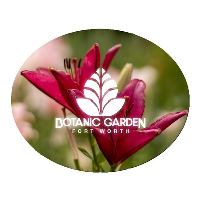 10"X8" Oval Hard Surface Full Color Mouse Pad 1/8" Foam Base