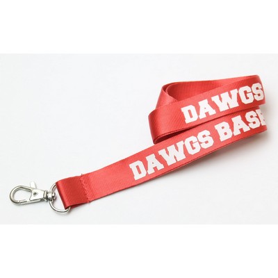 1" Red Nylon Lanyard (20 Mil)